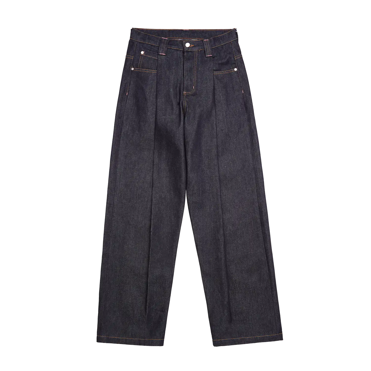 SLB018-3011-1 (1) SKYLRK PLEATED DENIM JEAN RAW