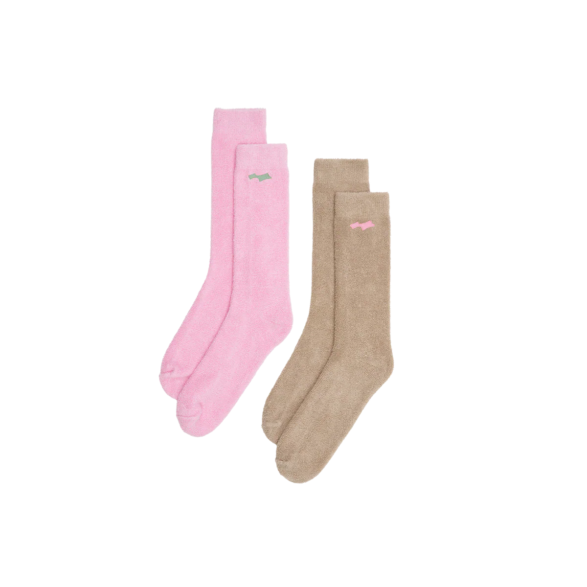 Thin-Loopy-Socks-2up-Pink-Tan SKYLRK THIN LOOP SOCK 2-PACK