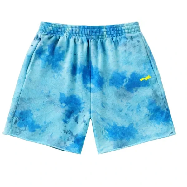 Untitled design (2) SKYLRK Coachella Tie Dye Fleece ‘Blue’ Shorts